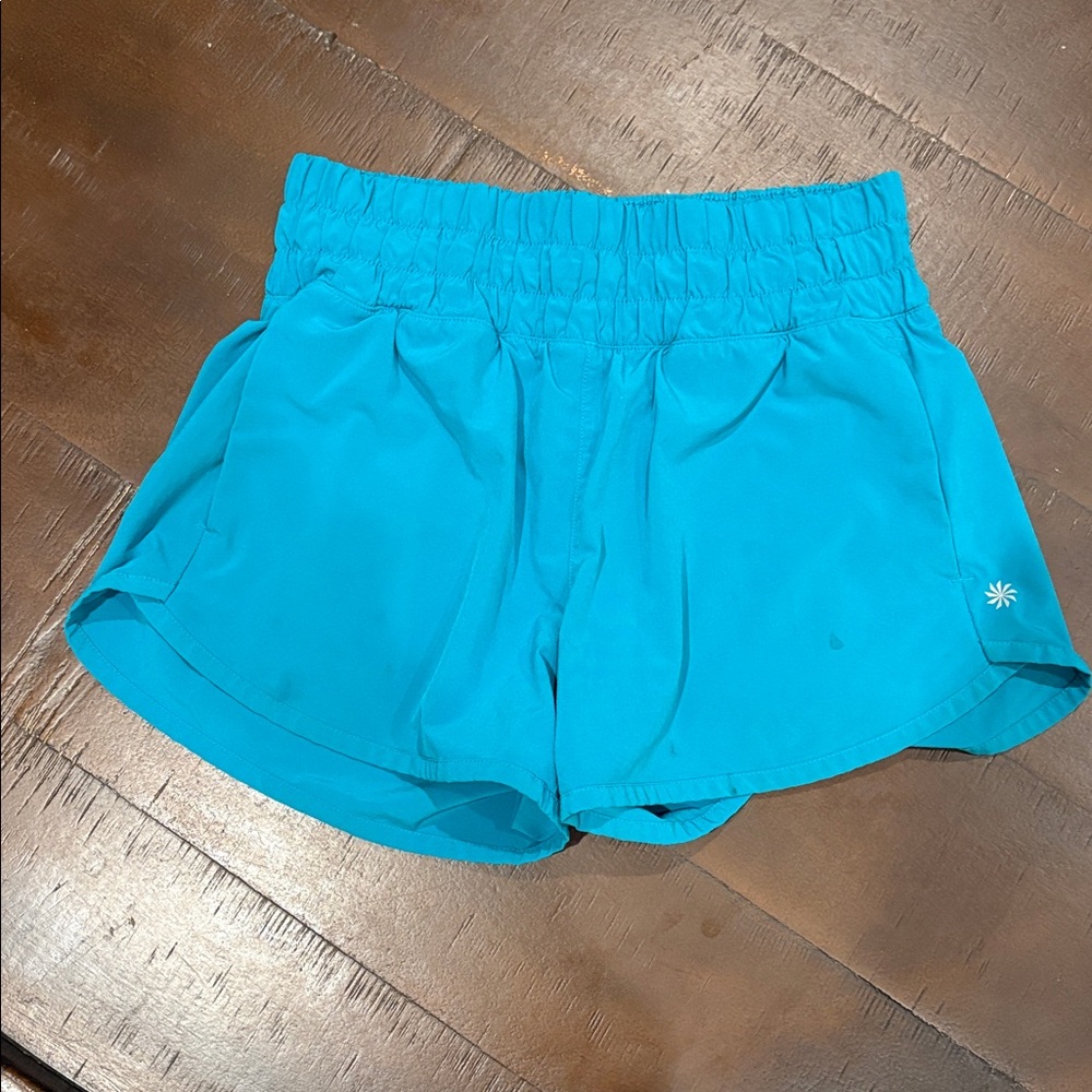 Athleta girl teal shorts